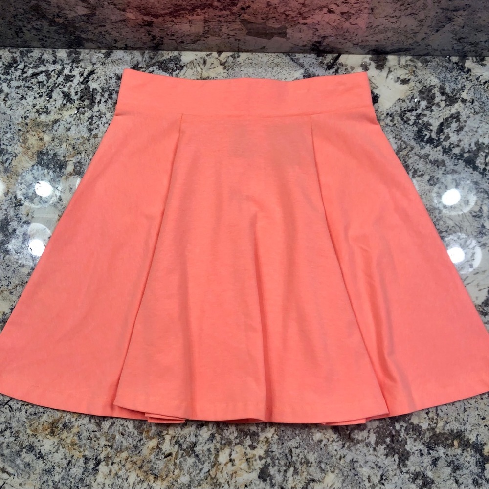 H&M Divided Bright Coral Skater Skirt
